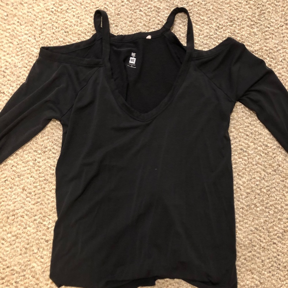 Black dressy off the shoulder top